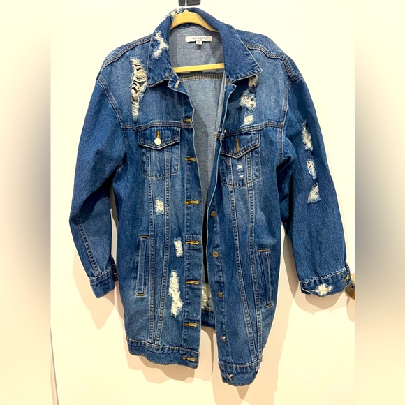 Oversized denim jacket - Picture 1 of 2